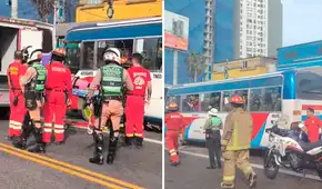 Choque entre cúster y bus de transporte público deja al menos 25 afectados en la avenida Brasil, en Jesús María