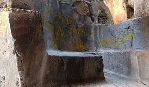 Atentan con pintas zona ceremonial de huaca Cheqtaqaqa en Cusco: “Han dañado nuestro patrimonio”