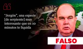 Rafael López Aliaga vuelve a mentir sobre las serpientes como guardianas naturales de cárceles en la selva: el veneno del jergón no mata en 10 minutos