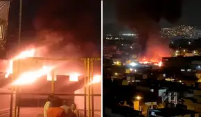 Voraz incendio consume fábrica textil y moviliza 16 unidades de bomberos en Surco