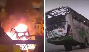 Se incendian dos buses interprovinciales en Comas: autoridades no descartan posible extorsión