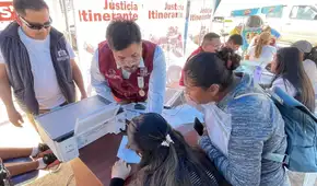 Juez sentencia 8 casos de alimentos en multitudinaria Feria de Justicia en Chala