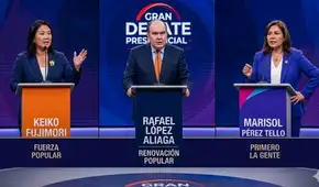 Keiko Fujimori vs. López Aliaga vs. Marisol Pérez Tello en el Debate Presidencial: fecha, hora y canales TV dónde ver