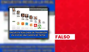 Es falso que Ricardo Belmont lidere encuesta presidencial con 26,6%: sondeo no cuenta con respaldo técnico