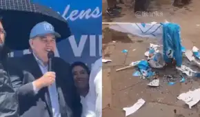 Elecciones 2026: reciben con huevos a López Aliaga en Andahuaylas y queman su propaganda