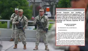 Gobierno de Balcázar oficializa decreto que quita responsabilidad penal a militares en estado de emergencia