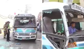 Choque entre buses que competían por pasajeros deja más de 10 heridos en el Rímac