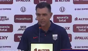 Pablo Guede resta importancia a derrota de Alianza Lima ante Universitario en el clásico: "Seguimos allá arriba"