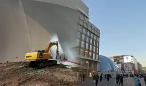 China cambia las reglas de la construcción con enormes burbujas para eliminar el ruido y el polvo en las ciudades