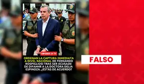 Es falso que se haya ordenado la captura inmediata de Fernando Rospigliosi por difamación en contra de Delia Espinoza