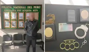 Ciudadano brasileño fue detenido luego de fingir que era policía en Arequipa: aseguraba ser teniente y llevaba una placa de sheriff