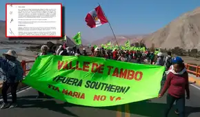 Tía María: Minem anula permiso de explotación y devuelve proyecto de cobre a evaluación