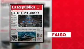 Es falsa la portada de La República que muestra mitin realizado por Rafael López Aliaga: imagen fue editada