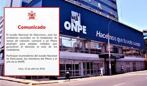 Elecciones 2026: JNE anunció un pleno junto con la ONPE, tras demora en instalación de mesas de sufragio