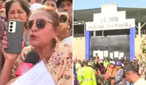 Ciudadanos en Lurín denuncian paralización del sufragio debido a que el material electoral no llegó al local: "Queremos votar"