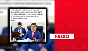 Es falso que la Fiscalía evalúa una orden de detención inmediata contra el Jefe de la ONPE