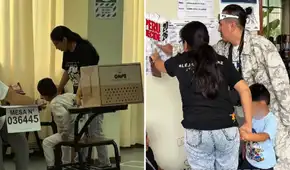 Joven elegida como miembro de mesa asistió con su hijo a la UNMSM para la jornada electoral 2026