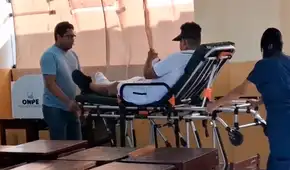 Hombre llegó en camilla a votar en Ica: ONPE le negó exoneración de la multa pese a fractura
