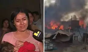 Incendio consume viviendas de seis familias en Carabayllo: “Lo perdí todo”, dice afectada con bebé en brazos