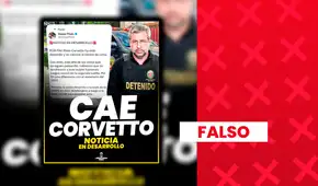 Es falso que Piero Corvetto ha sido detenido por la PNP en Lima
