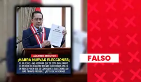 Es falso que el presidente del JNE, Roberto Burneo, haya anunciado nuevas elecciones
