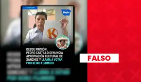 Es falso que Pedro Castillo haya pedido votar por Keiko Fujimori desde prisión: imagen fue editada