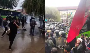 PNP lanza bombas lacrimógenas a estudiantes de la UNSAAC durante marcha por el medio pasaje en Cusco