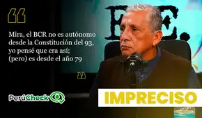 ¿La autonomía del Banco Central de Reserva nace con la Constitución del 79? Lo dijo Antauro Humala