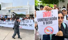 Estudiantes de la Universidad Nacional de Frontera protestan por falta de docentes y deficiencias en edificio recién inaugurado