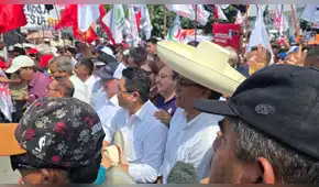 Roberto Sánchez participó con López Chau en marcha de la CGTP por la mejora de condiciones laborales