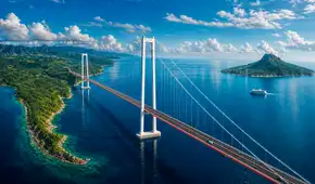 El puente de casi 3 km que unirá una isla a un país de Sudamérica por US$1,15 billones desde 2028: cruce duraría 3 minutos
