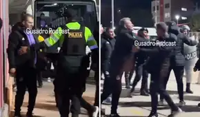 Escandalosa pelea en la Liga 1: DT de Comerciantes Unidos arremetió contra técnico de Cienciano y policias tuvieron que detenerlo