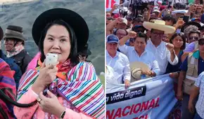 Keiko Fujimori en busca de votos del sur y Roberto Sánchez articula esfuerzos en Lima