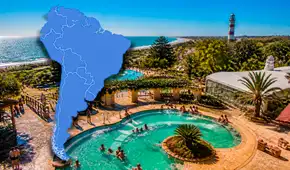 El parque de piscinas termales con vista al océano Atlántico que puedes visitar en un país de Sudamérica por menos de US$30