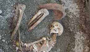 Lo encontraron 2.000 años después con un tazón para protegerse la cabeza y una lámpara para iluminar su camino: un hombre huyó de Pompeya cuando estalló el Vesubio