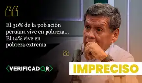 Son imprecisos los datos que brindó Hernando Cevallos, de Juntos por el Perú, de peruanos que viven en pobreza