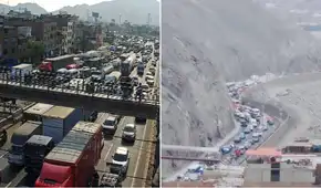 Día madre tráfico intenso en Vía Evitamiento por obras en Carretera Central