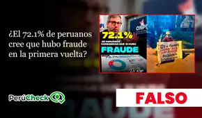 No, el 72% de los peruanos no considera que hubo ‘fraude’ electoral en la primera vuelta, como dice viral