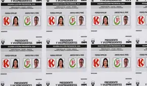 Elecciones 2026: así será la cédula de votación para la segunda vuelta entre Keiko Fujimori y Roberto Sánchez