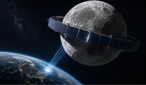 Japón planea construir un gigantesco anillo de paneles solares alrededor de la Luna para enviar energía limpia a la Tierra