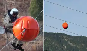 No son decoración: esta es la verdadera función de las esferas de colores en los cables de alta tensión que casi nadie conoce