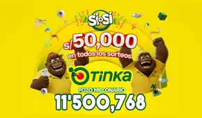 Sorteo de La Tinka del miércoles 20 de mayo: números ganadores, premios del Pozo Millonario, boliyapa, S/50.000 y más