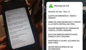 Usuarios reportan extraña alerta de Sismate sobre sismo de magnitud 8,7 y tsunami en costas peruanas: sistema habría sido vulnerado