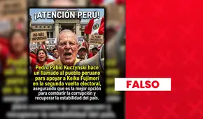 Es falso que PPK haya pedido a la población apoyar a Keiko Fujimori en la segunda vuelta presidencial