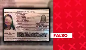 Es falsa la imagen del supuesto pasaporte japonés de Keiko Fujimori