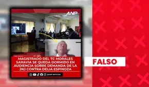 Es falso que el magistrado Francisco Morales Saravia se haya quedado dormido en audiencia ante el Tribunal Constitucional