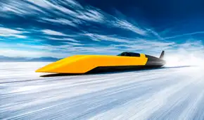 Este coche de hidrógeno monstruoso de casi 10 metros buscará superar los 563 km/h y romper el récord mundial de velocidad en EE.UU.
