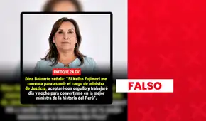 Es falso que Dina Boluarte anunció que sería ministra de Justicia en un gabinete de Keiko Fujimori