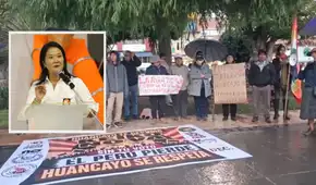 Ciudadanos protestan por visita de Keiko Fujimori en Huancayo: "Aquí la repudiamos"