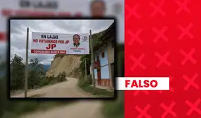Es falso que se haya publicado un cartel en contra de Roberto Sánchez en Lajas, Chota: imagen fue elaborada con inteligencia artificial